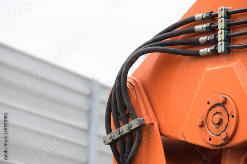 Obraz na płótnie Bagger Hydraulik w salonie