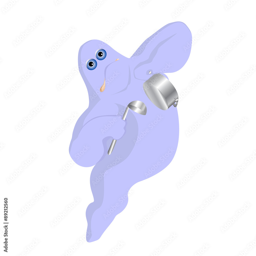 the Ghost knocks ladle