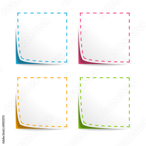 Set of Vector Coupons with cut lines