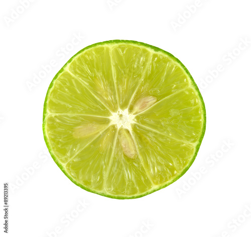 Lime sliced  isolated on white background