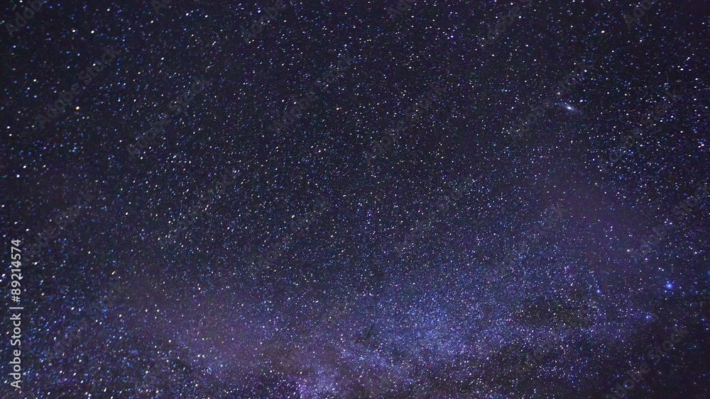 Star Time Lapse, Milky Way Galaxy at Night. Perseid Meteor Shower