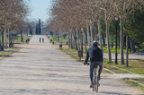 Biker in a park