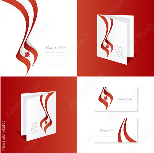 Abstract Canada brochure leaflet folder cover business card