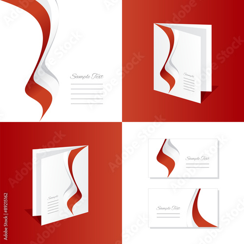 Abstract Poland brochure leaflet folder cover business card