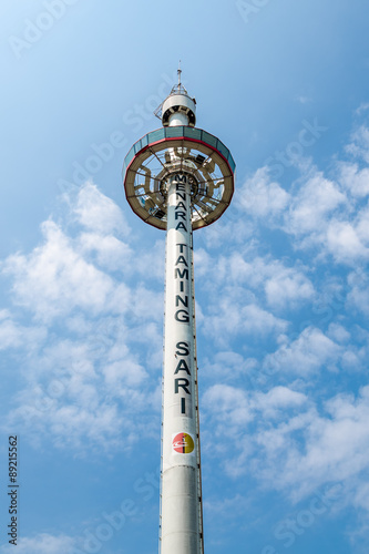 Menara Taming Sari Tower at Malacca city - MALACCA, MALAYSIA - AUG 8, 2015: Menara Taming Sari Tower. Malacca City is the capital city of the Malaysian state of Malacca.