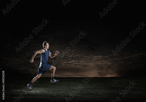 Running sportman  © Sergey Nivens