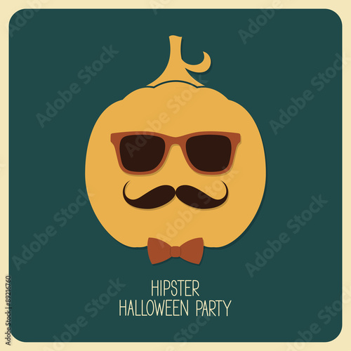 Hipster Halloween pumpkin