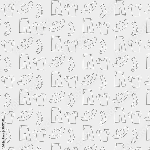 Pattern of clothes icons, background