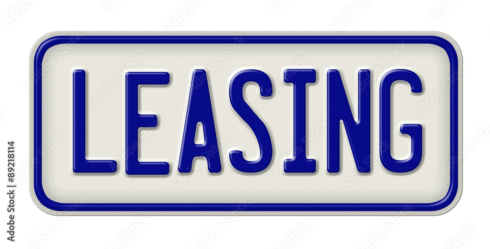 A metal sign with the inscription Leasing A metal sign with the inscription Leasing