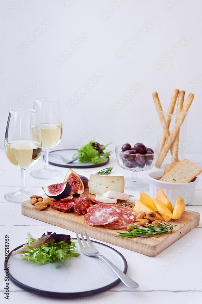 Cheese and cured meat board