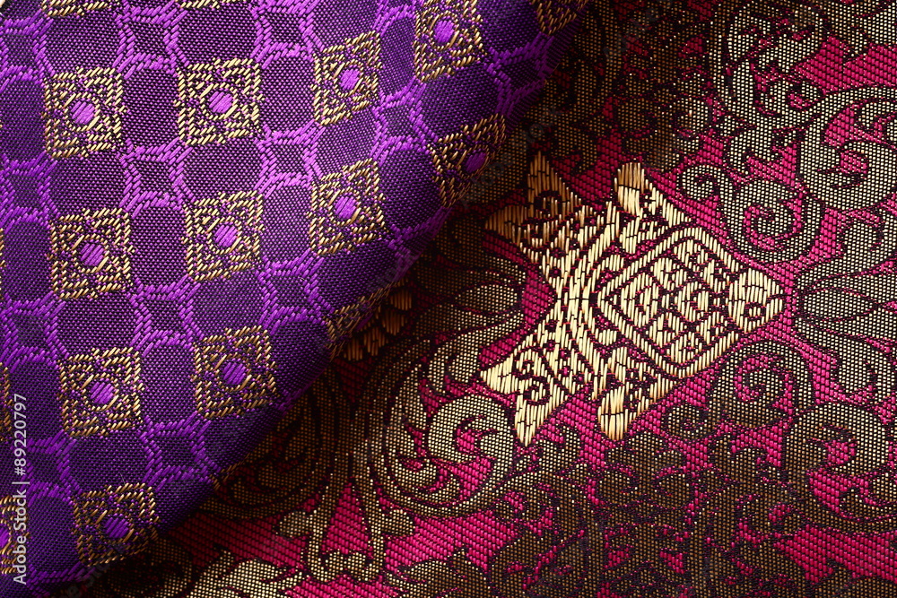 Antique Asian textile detail.
Antique Asian textile detail.