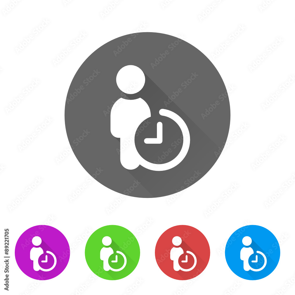 App Icon Long Shadow - 5 Colors App Icon Long Shadow - 5 Colors