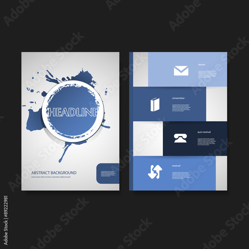 Flyer or Cover Design Template - Business, Networks, Genetic Science - Corporate Identity Concept