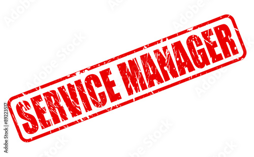 Service Manager red stamp text