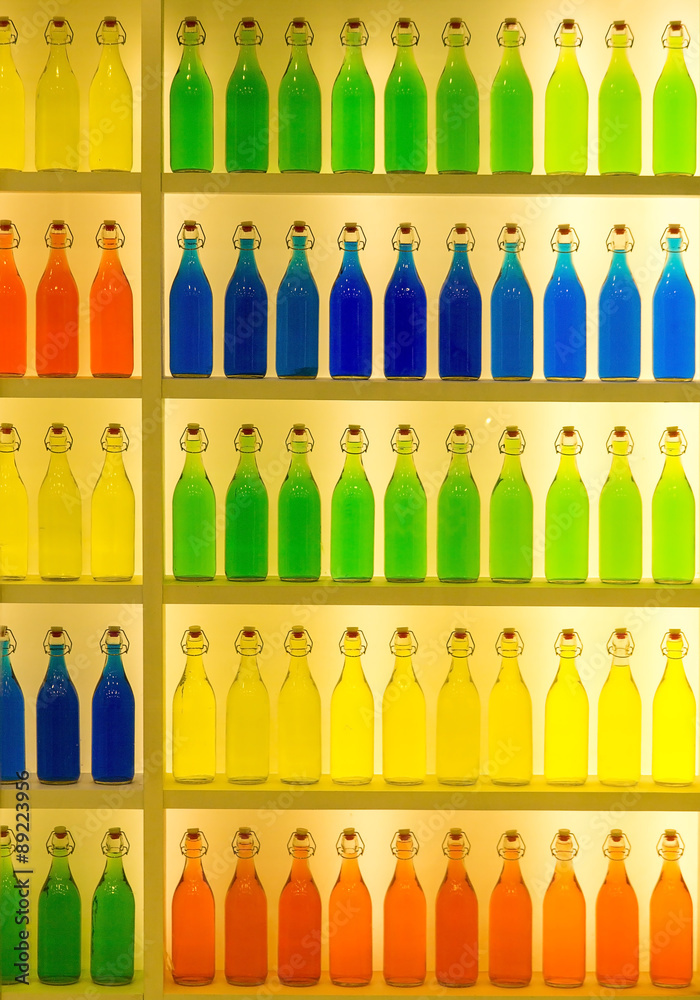 exhibition bottles with different colored liquid exhibition bottles with different colored liquid