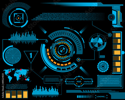 Abstract future, concept vector futuristic blue virtual graphic