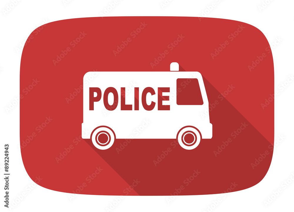 police flat design modern icon police flat design modern icon