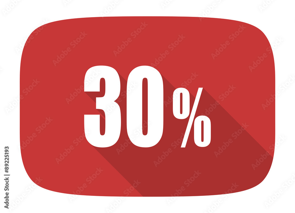 30 percent flat design modern icon 30 percent flat design modern icon