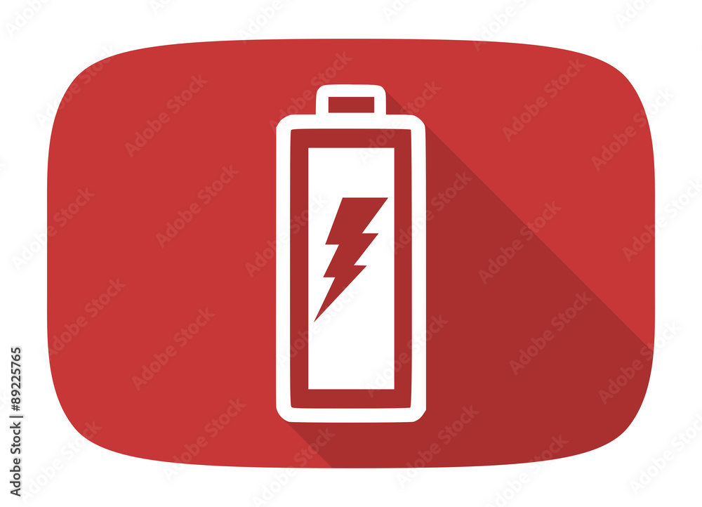 battery flat design modern icon