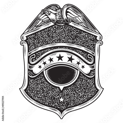 vintage american badge emblem