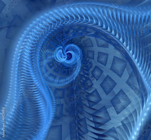 Abstract fractal spiral