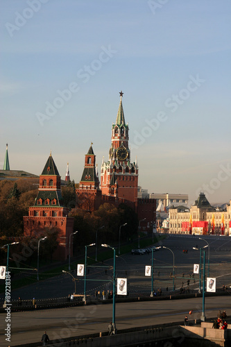 Spasskaya tower of the Kremlin in Moscow