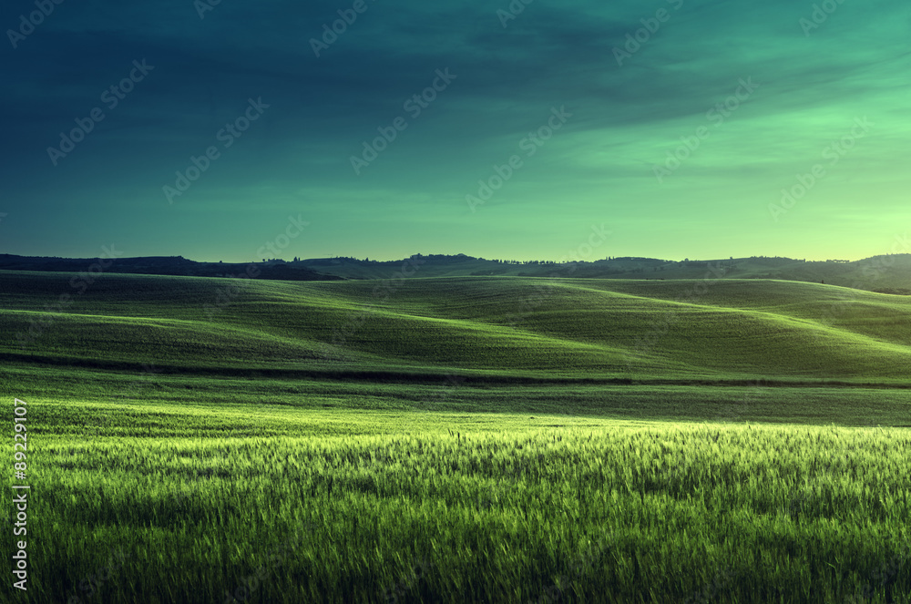 Obraz premium tuscany sunset, Italy