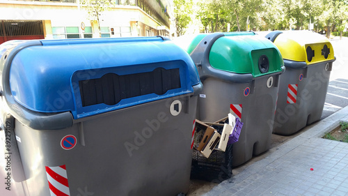 Photography Colorful plastic containers in Barcelona