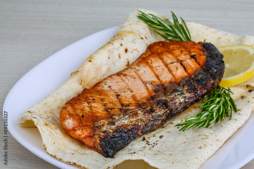 Grilled salmon