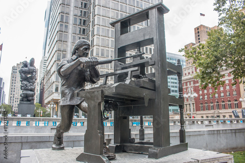 Fotografía Statue of Benjamin Franklin Craftsman Philadelphia Pennsylvania USA