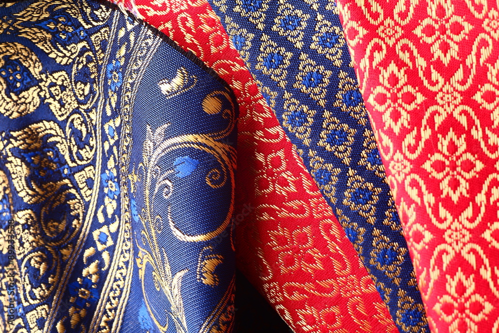 Antique Asian textile detail.
Antique Asian textile detail.