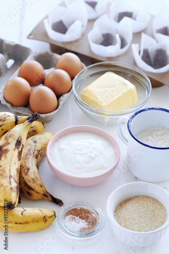 Raw Ingredients for Banana Loaf