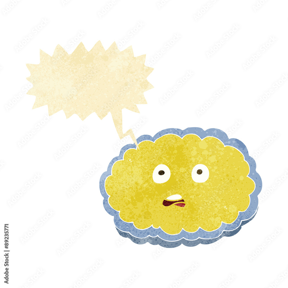 shocked cartoon cloud face with speech bubble shocked cartoon cloud face with speech bubble