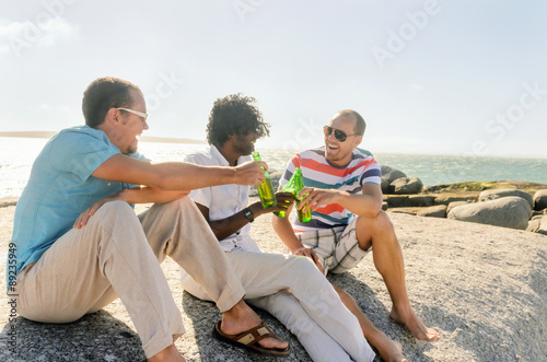 Friends relaxing with some beers