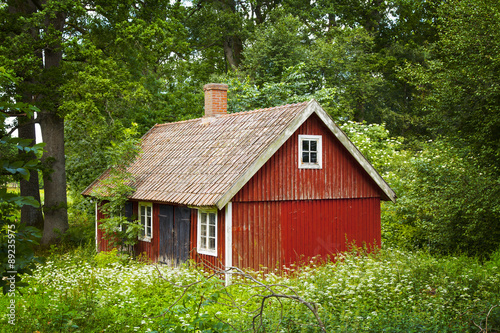 Red swedish cottage #89235975