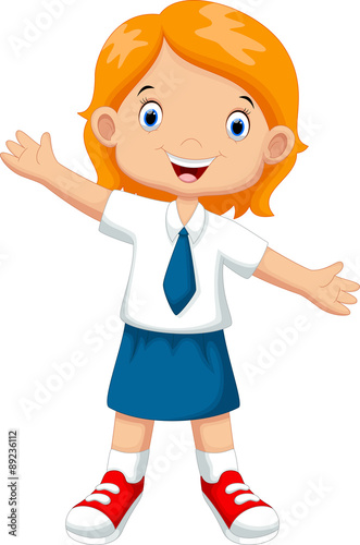 Cute girl in a school uniform