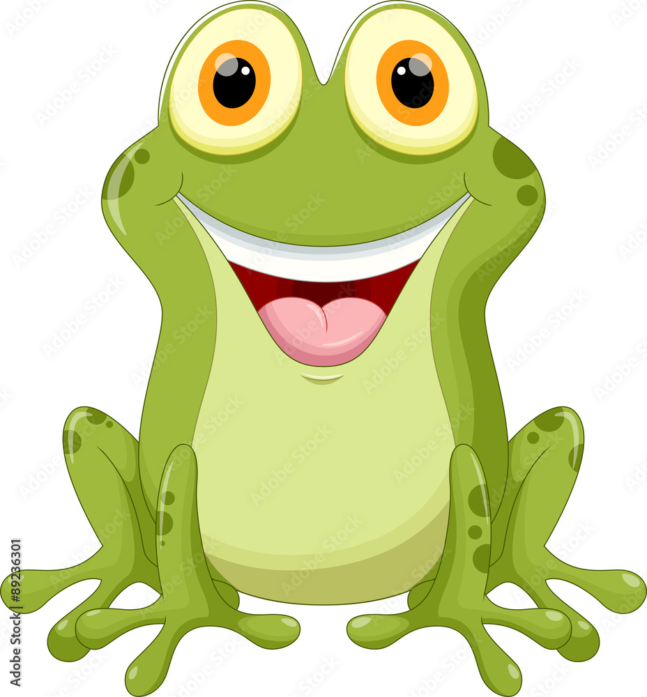 Fototapeta premium Cute frog cartoon
