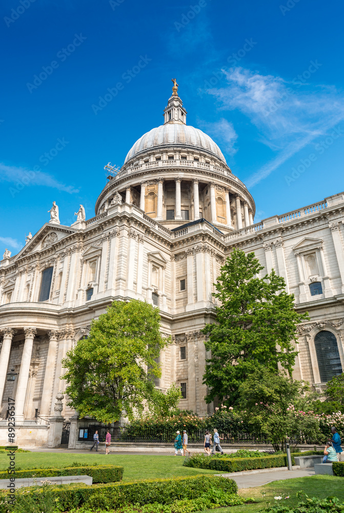 Majesty of St Paul Cathedral on a sunny day, London