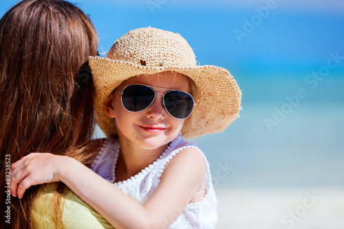 Mother and daughter on vacation