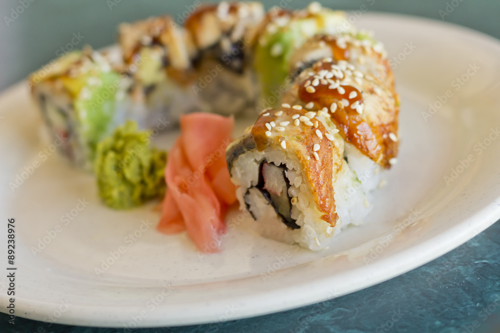Avocado Eel Crab Sushi