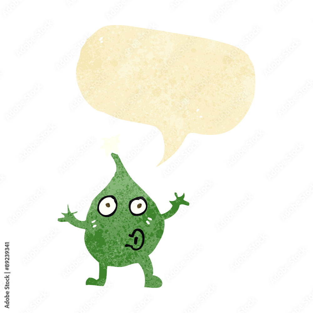 funny cartoon creature with speech bubble funny cartoon creature with speech bubble