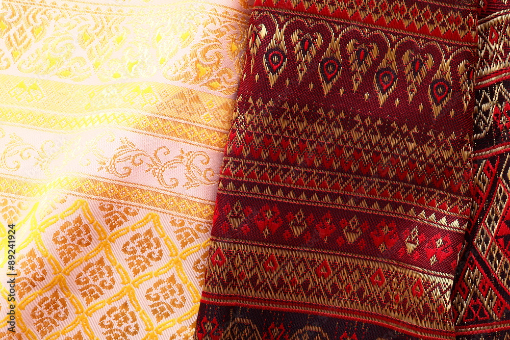 Antique Asian textile detail.
Antique Asian textile detail.