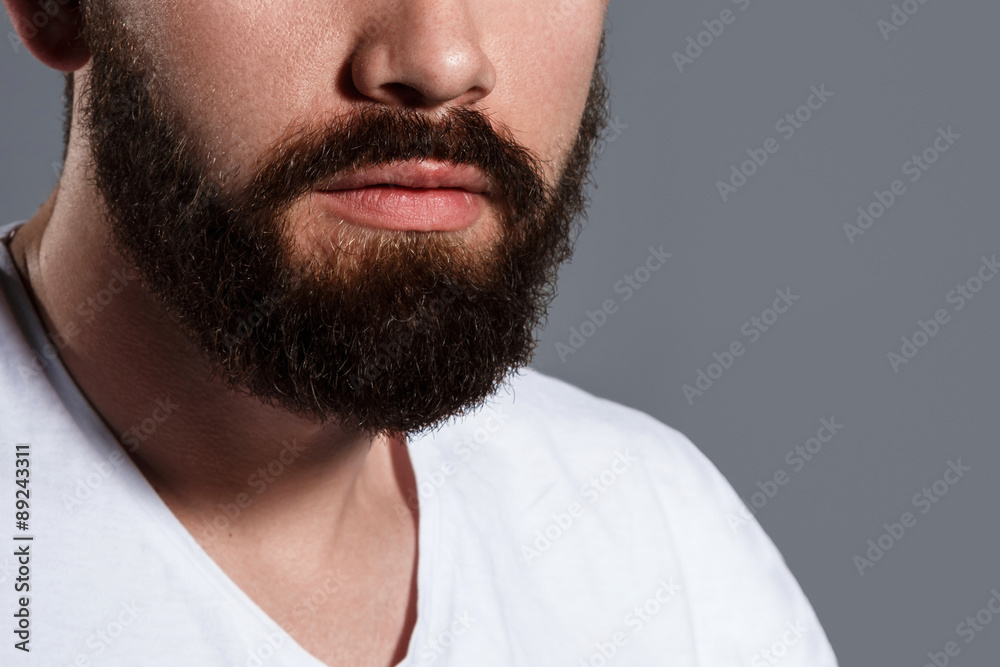 Obraz premium Close up of male beard