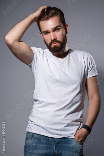 Stylish man with a beard