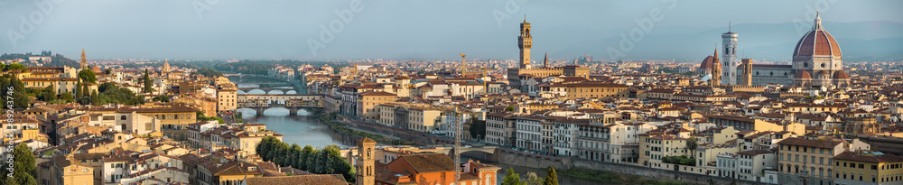 Florence during sunrise from Piazzale Michelangelo