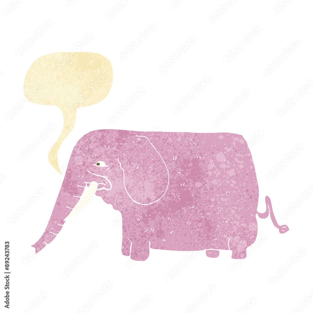 cartoon funny elephant with speech bubble cartoon funny elephant with speech bubble