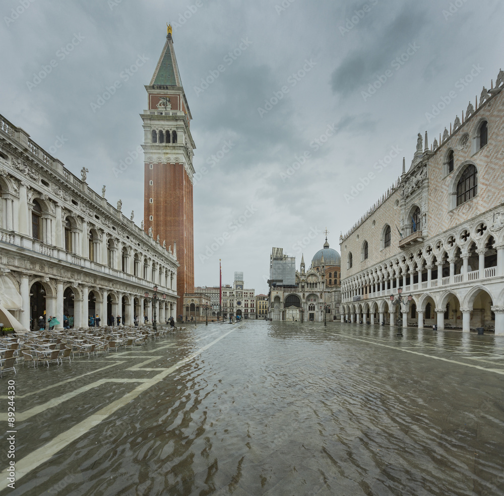 San Marco Square during rain