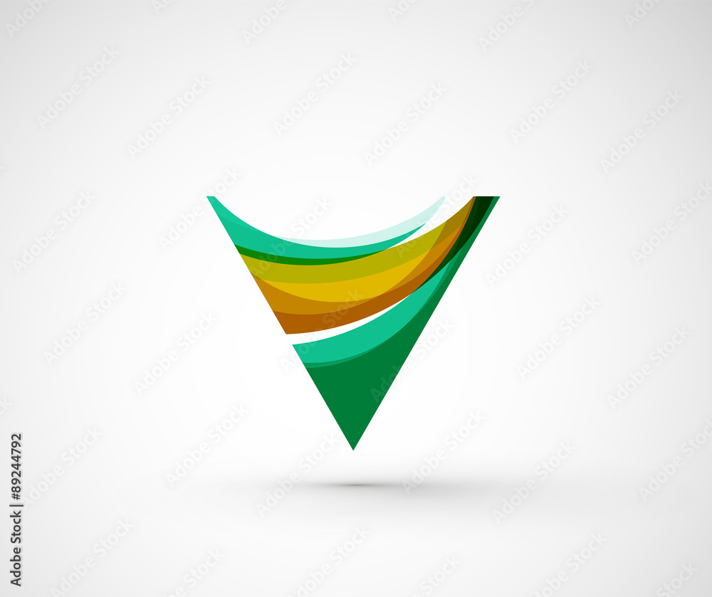 Abstract geometric company logo triangle, arrow Abstract geometric company logo triangle, arrow