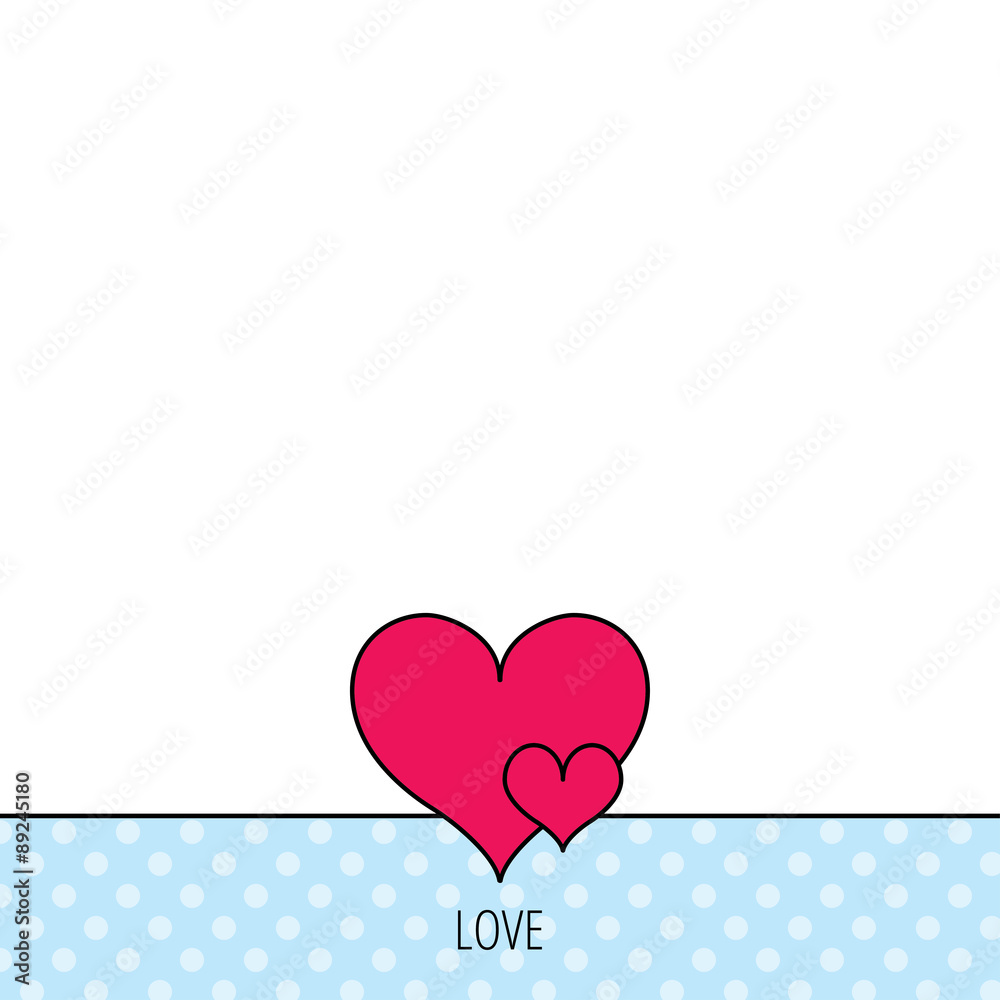 Love hearts icon. Lovers sign.