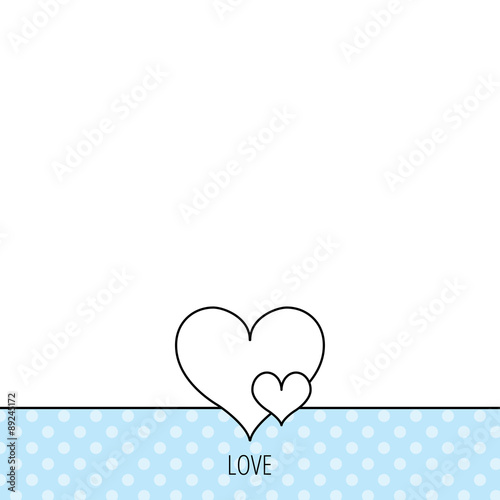 Love hearts icon. Lovers sign.